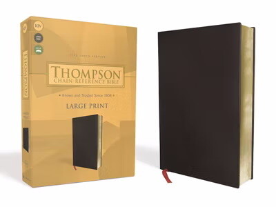KJV Large Print Thompson Chain Reference Bible, Bonded Leather, Black 