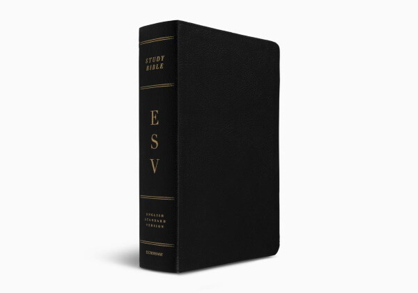 ESV Study Bible, Genuine Leather, Black, Indexed
