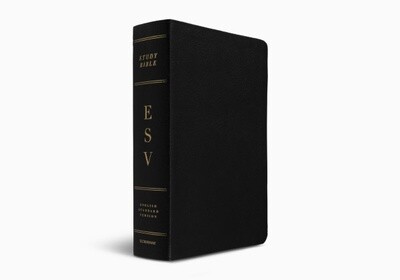 ESV Study Bible, Genuine Leather, Black