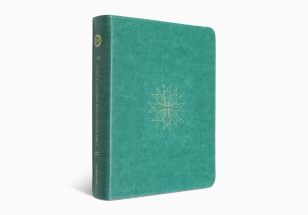 ESV Single Column Journaling Bible®, TruTone, Teal, Resplendant Cross Design