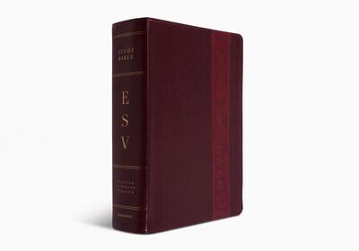 ESV Large Print Study Bible, TruTone, Mahogany Trellis Design, Indexed