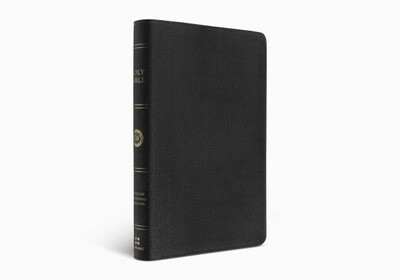ESV Thinline Large Print Reference Bible, Genuine Leather, Black