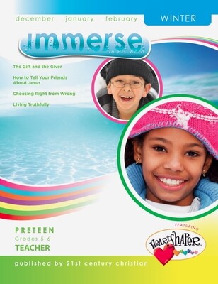 Winter Immerse PreTeen Teacher Manual Winter Immerse PreTeen Teacher Manual
