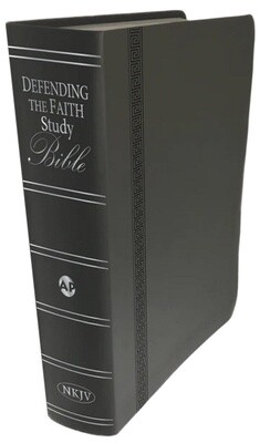 NKJV Defending the Faith Study Bible, Italian Duotone, Gray 