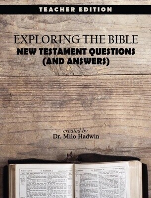 New Testament Questions Teacher Edition New Testament Questions Teacher Edition