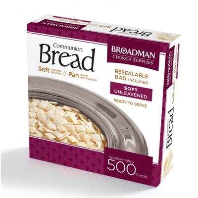 Communion Bread Soft Unleavened  ( 500 individual pieces, Soft Bread )  *NON-RETURNABLE*