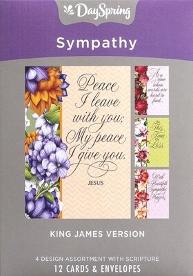 Boxed Cards - Sympathy - Peace I Leave With You, KJV