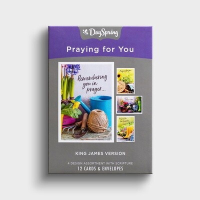 Boxed Cards - Praying for You - Gardening, KJV