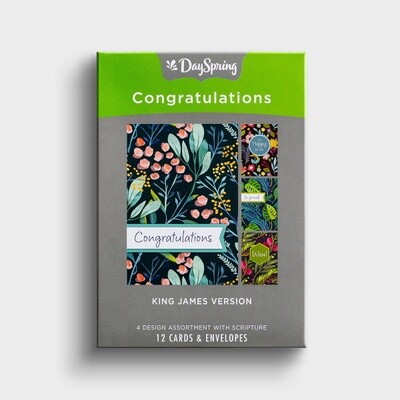 Boxed Cards - Congratulations - Botanical Blessings, KJV