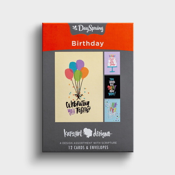 Boxed Cards - Birthday - Celebrating You (Katygirl Designs)