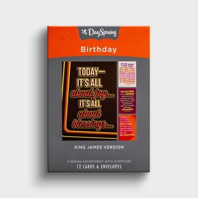 Boxed Cards - Birthday - All About Joy & Blessings (Roy Lessin), KJV