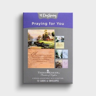 Boxed Cards - Praying for You - Thomas Kinkade, KJV