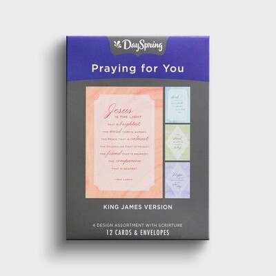 Boxed Cards - Praying for You - Jesus Is The Light (Pastels), KJV