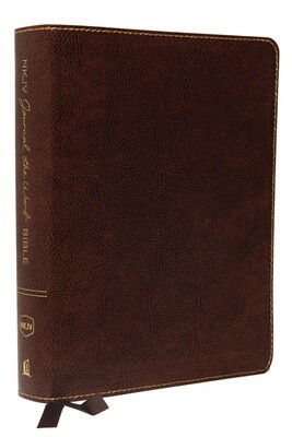NKJV Journal the Word Bible, Brown Bonded Leather