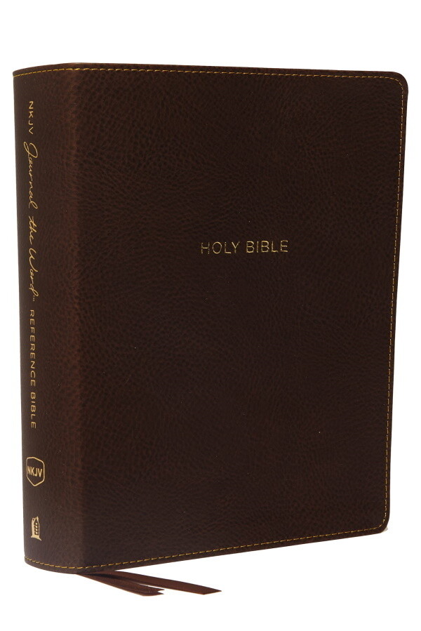NKJV Journal the Word Reference Bible, Leathersoft, Mahogany  NKJV Journal the Word Reference Bible, Leathersoft, Mahogany