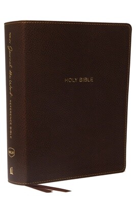 NKJV Journal the Word Reference Bible, Leathersoft, Mahogany 