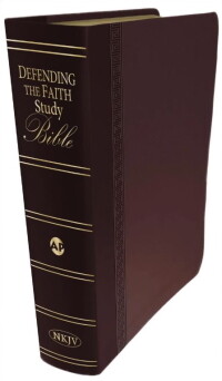NKJV Defending the Faith Study Bible, Italian Duotone, Maroon 
