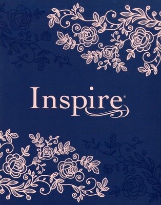 NLT Inspire Bible: The Bible for Coloring & Creative Journaling, LeatherLike Hardcover, Navy