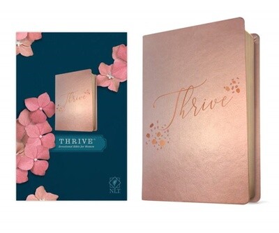 NLT THRIVE Devotional Bible for Women, Leatherlike, Rose Metallic