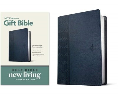NLT Premium Gift Bible, LeatherLike, Blue