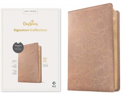 NLT Super Giant Print Bible, Filament-Enabled Edition, LeatherLike, Blush Floral