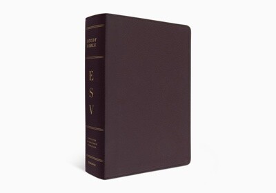 ESV Large Print Study Bible, Bonded Leather, Burgundy