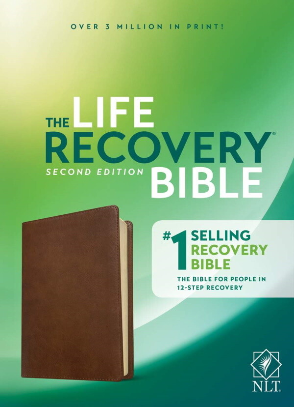 NLT Life Recovery Bible (2nd Edition), LeatherLike, Rustic Brown