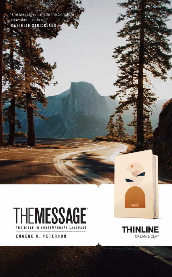 The Message Thinline Bible, Leather-Look, Cream & Clay