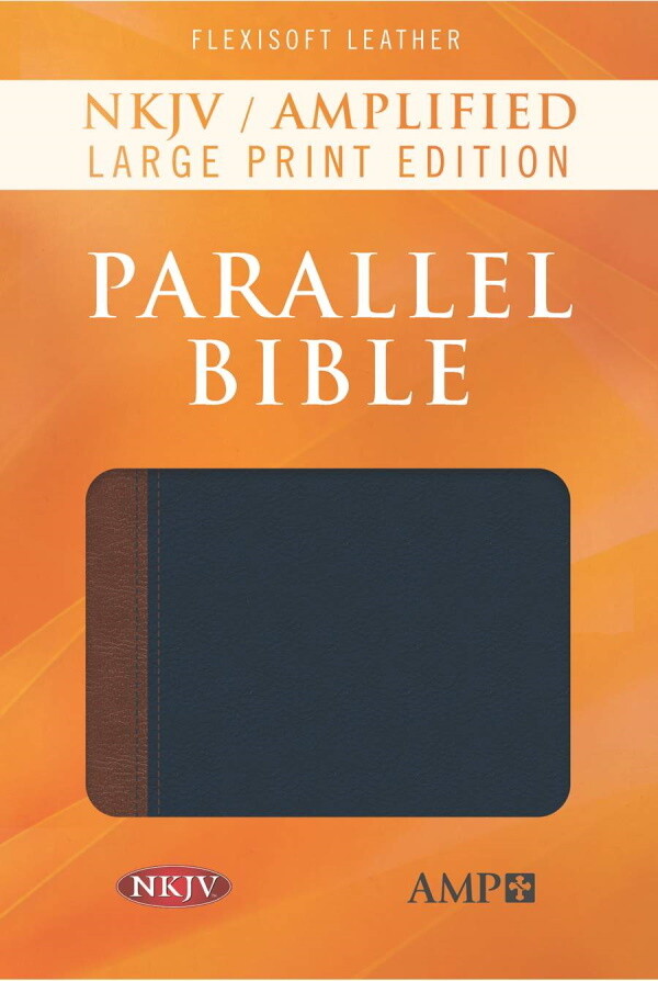 NKJV/Amplified Parallel Bible, Imitation Leather, Blue/Brown