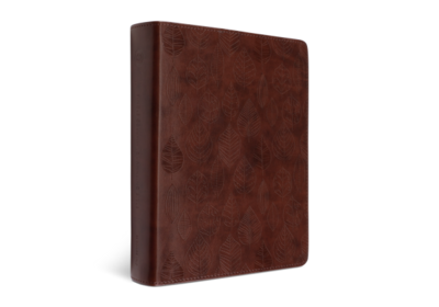 ESV Single Column Journaling Bible, TruTone®, Chestnut, Leaves Design