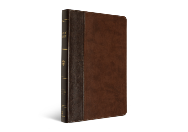 ESV Thinline Large Print Reference Bible, TruTone®, Brown/Walnut, Timeless Design