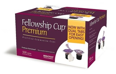 Fellowship Cup PREMIUM - Prefilled Communion Cups (Box of 500) *NON-RETURNABLE*