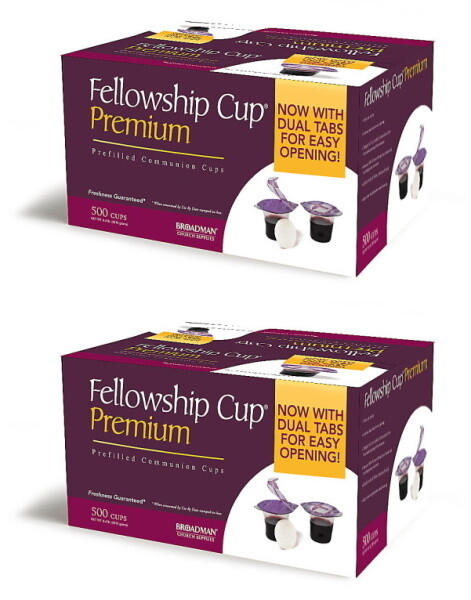 Fellowship Cup PREMIUM - Prefilled Communion Cups Half Case (1,000 prefilled sets) *NON-RETURNABLE*