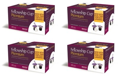 Fellowship Cup PREMIUM - Prefilled Communion Cups Full Case (2,000 prefilled sets) *NON-RETURNABLE*