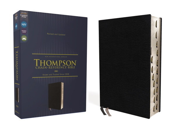 NIV Thompson Chain Reference Bible, European Bonded Leather, Black, Indexed