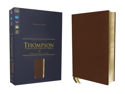 NIV Thompson Chain Reference Bible, Genuine Leather, Brown