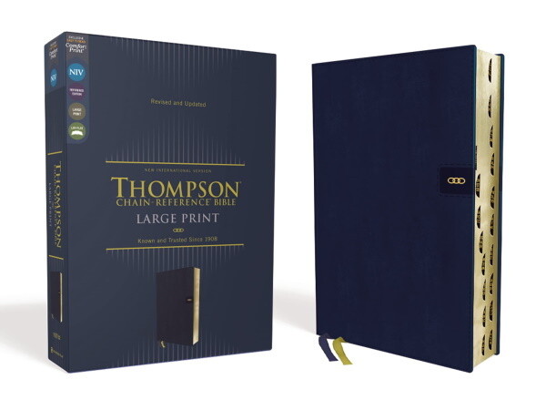 NIV Large Print Thompson Chain Reference Bible, Leathersoft, Navy, Indexed NIV Large Print Thompson Chain Reference Bible, Leathersoft, Navy, Indexed