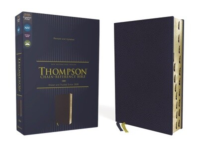 NIV Thompson Chain Reference Bible, Leathersoft, Navy, Indexed