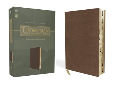 ESV Thompson Chain Reference Bible, Leathersoft, Brown, Indexed