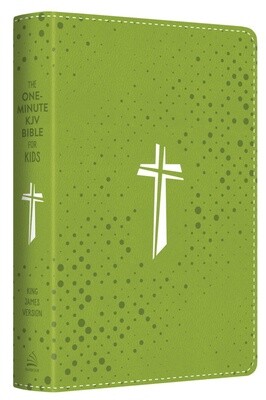 KJV The One-Minute Bible for Kids, Flexible DiCarta, Neon Green Cross