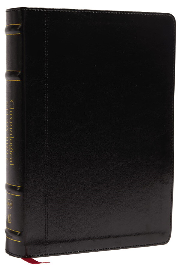 NKJV Chronological Study Bible, Leathersoft, Black