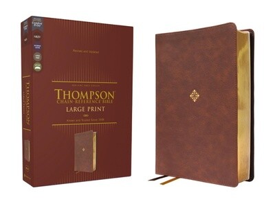 NKJV Large Print Thompson Chain Reference Bible, Leathersoft, Brown NKJV Large Print Thompson Chain Reference Bible, Leathersoft, Brown