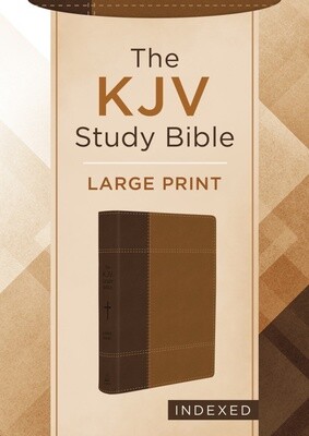 KJV Large Print Study Bible, DiCarta, Copper Cross, Indexed