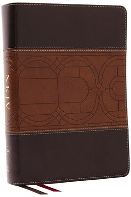 NKJV Study Bible, Full Color, Leathersoft, Brown/Tan
