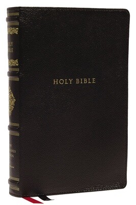 NKJV Personal Size Reference Bible, Sovereign Collection, Genuine Leather, Black, Indexed