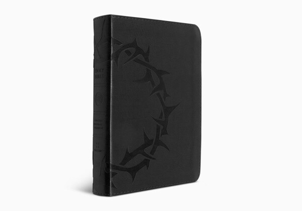 ESV Large Print Compact Bible, TruTone®, Charcoal, Crown Design