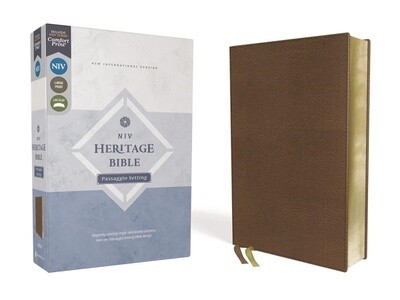 NIV Heritage Passaggio Setting Bible, Leathersoft, Brown