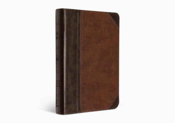 ESV Large Print Compact Bible, TruTone®, Brown/Walnut, Portfolio Design