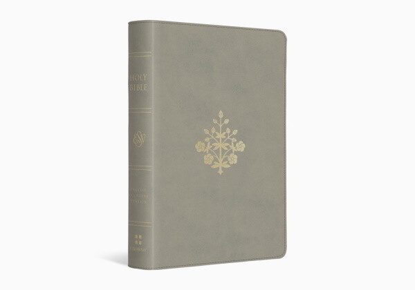 ESV Large Print Compact Bible, TruTone®, Stone, Branch Design
