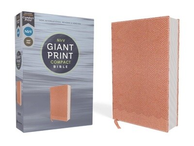 NIrV Giant Print Compact Bible, Leathersoft, Coral